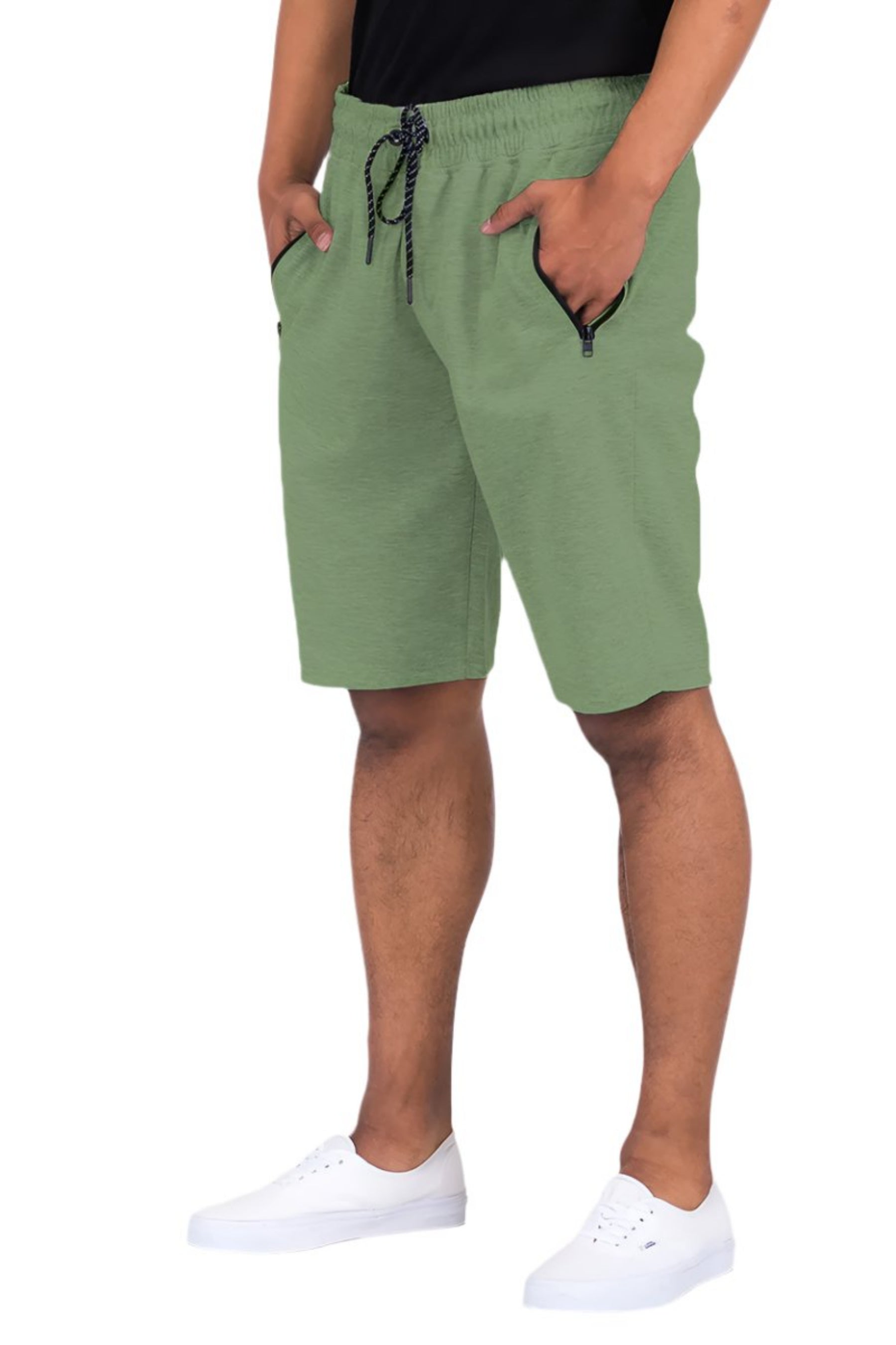 green shorts