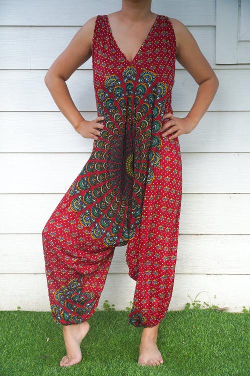 Red Chakra Hippie Jumpsuits