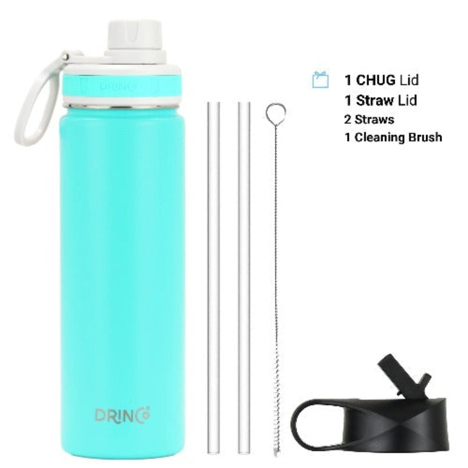 DRINCO® 22oz Stainless Steel Sport Water Bottle - Teal