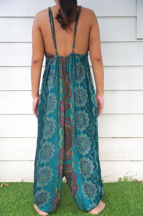 Teal Mandala Hippie Jumpsuit