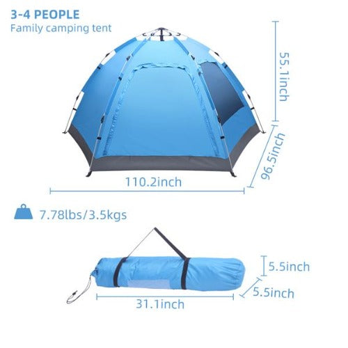 Automatic Pop Up Family Tent for Camping