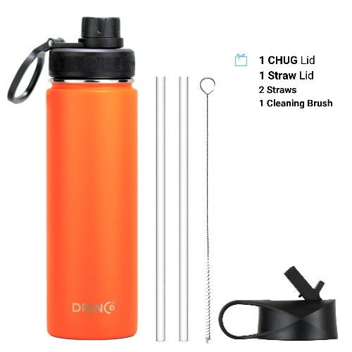 DRINCO® 22oz Stainless Steel Sport Water Bottle - Orange