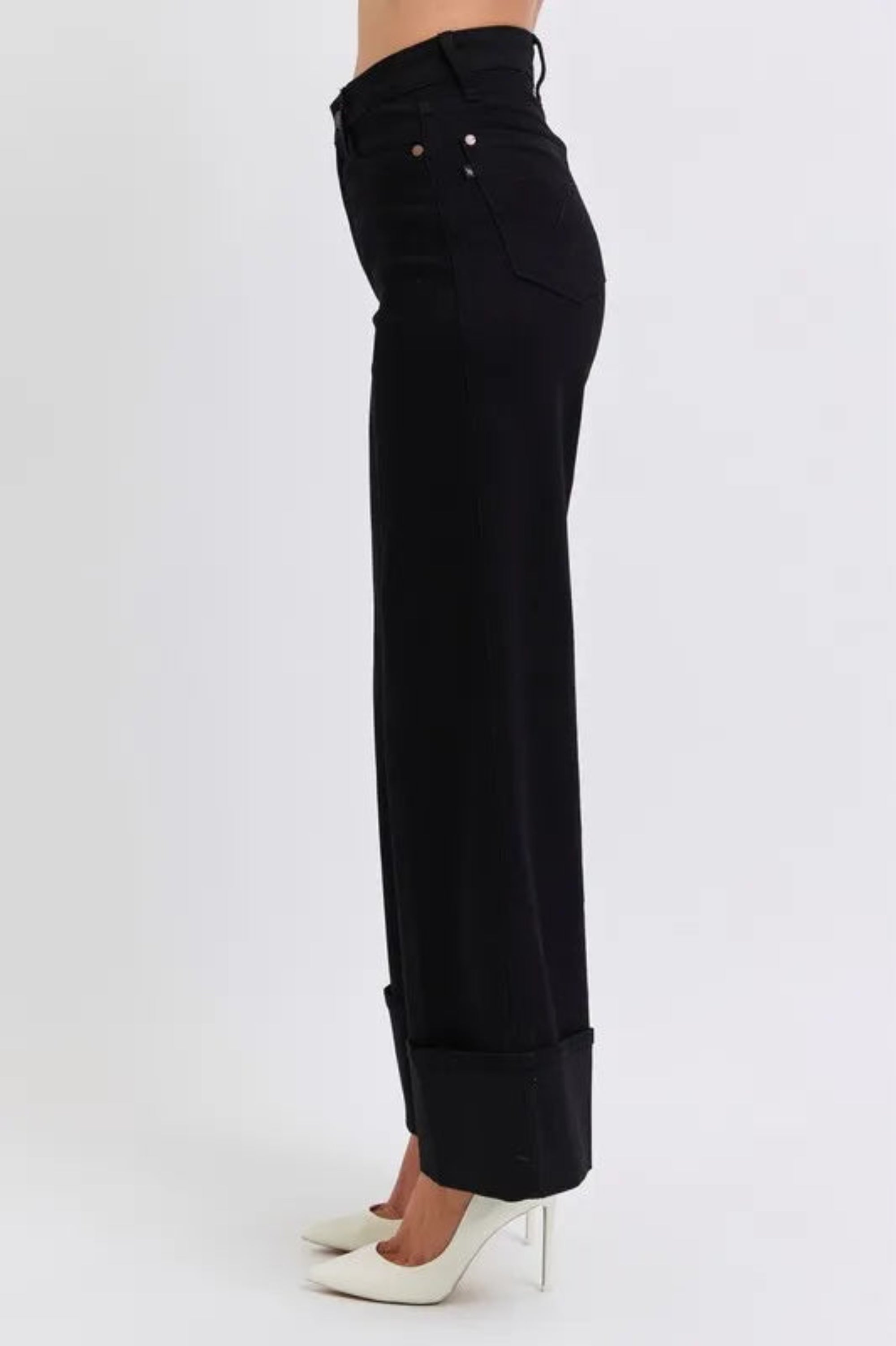 Judy Blue Full Size High Waist Reto Wide Leg Pants