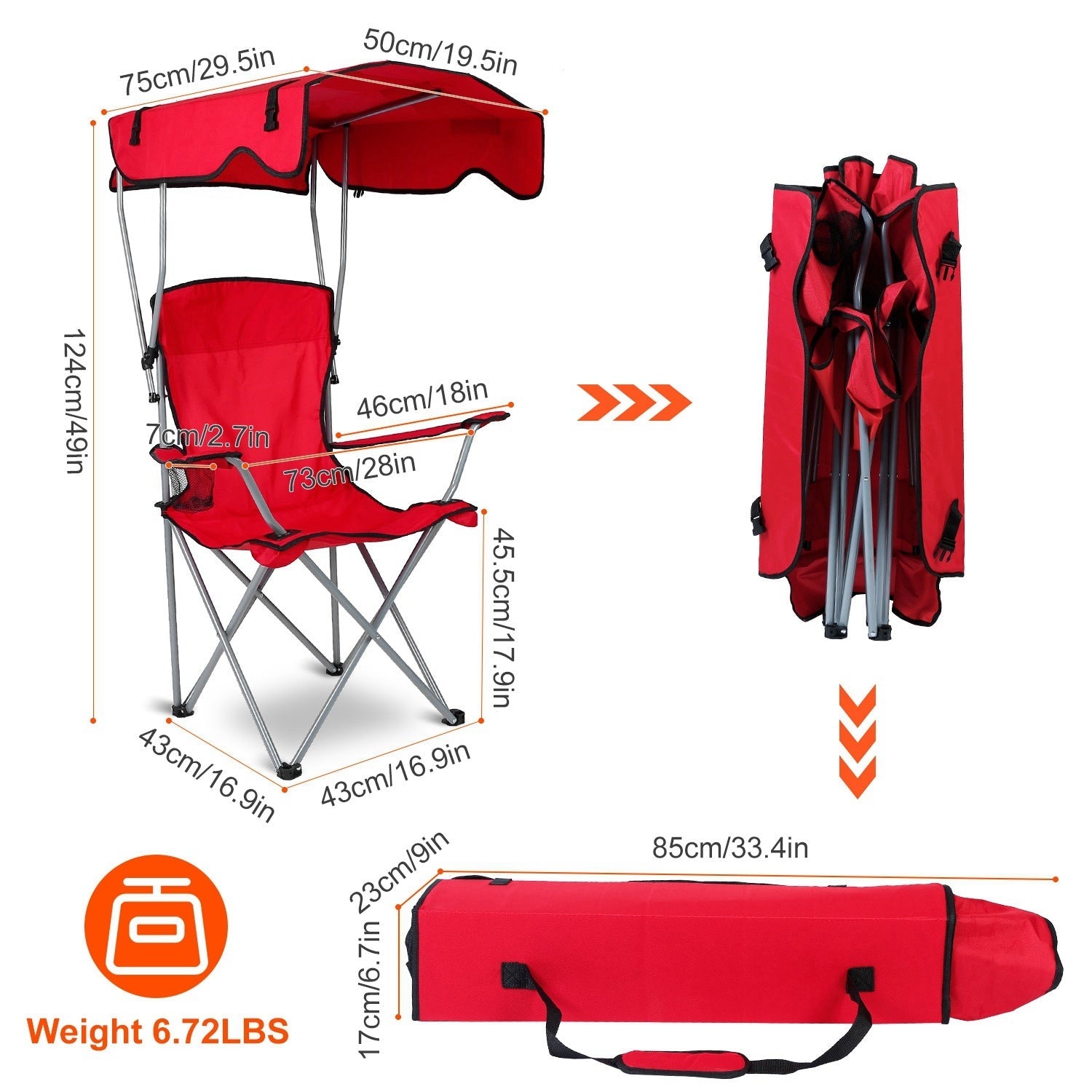 Foldable Beach Canopy Chair