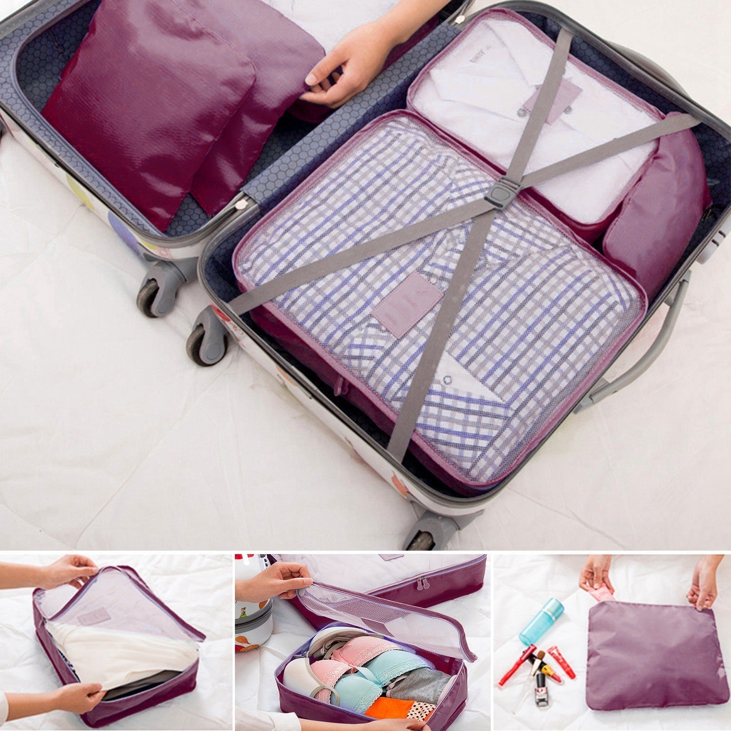 Water-Resistant Travel Luggage Organizer