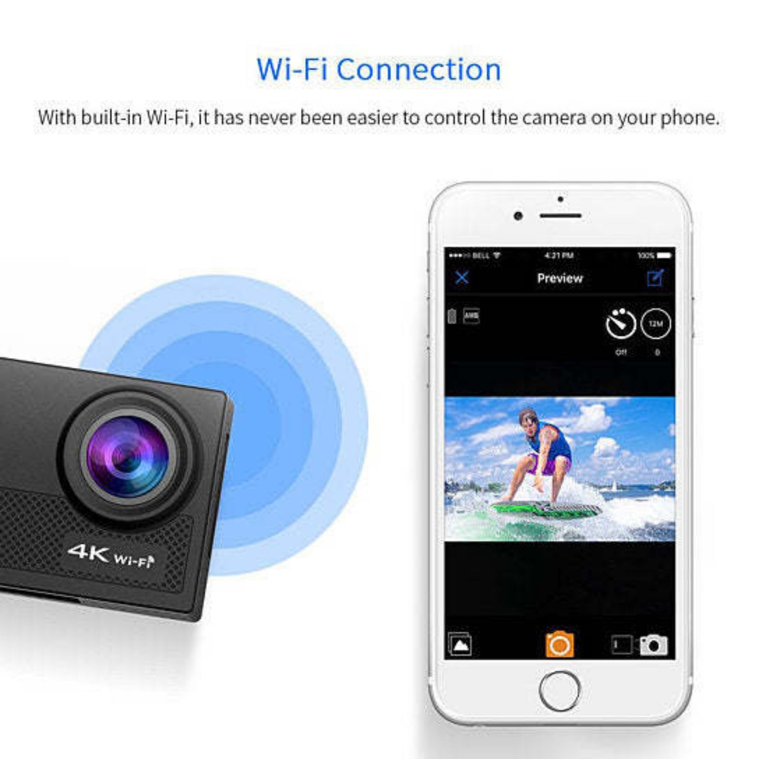 Action Pro Waterproof All Digital UHD WiFi Camera