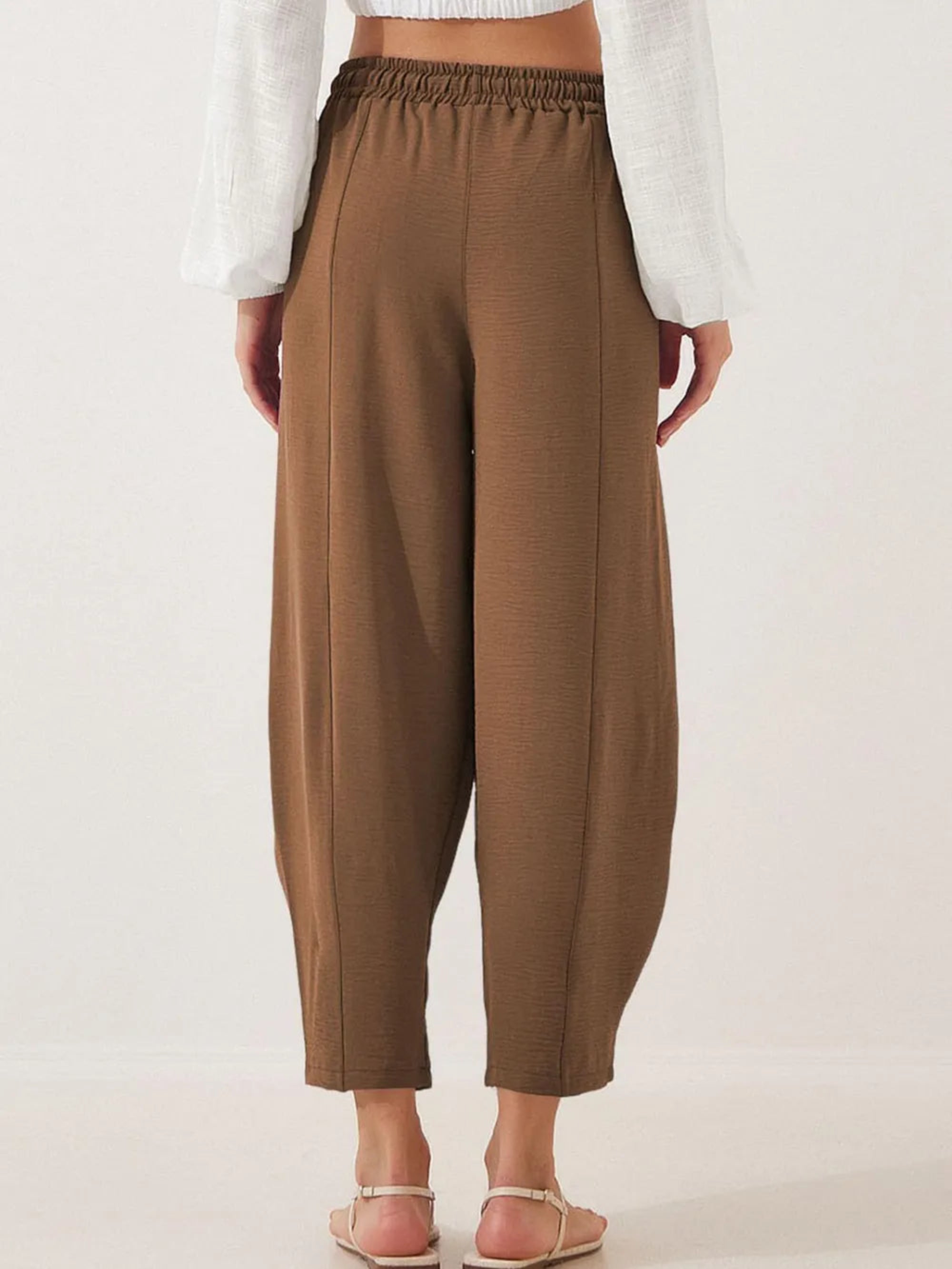 Full Size Drawstring Cropped Jogger Pants Plus Size