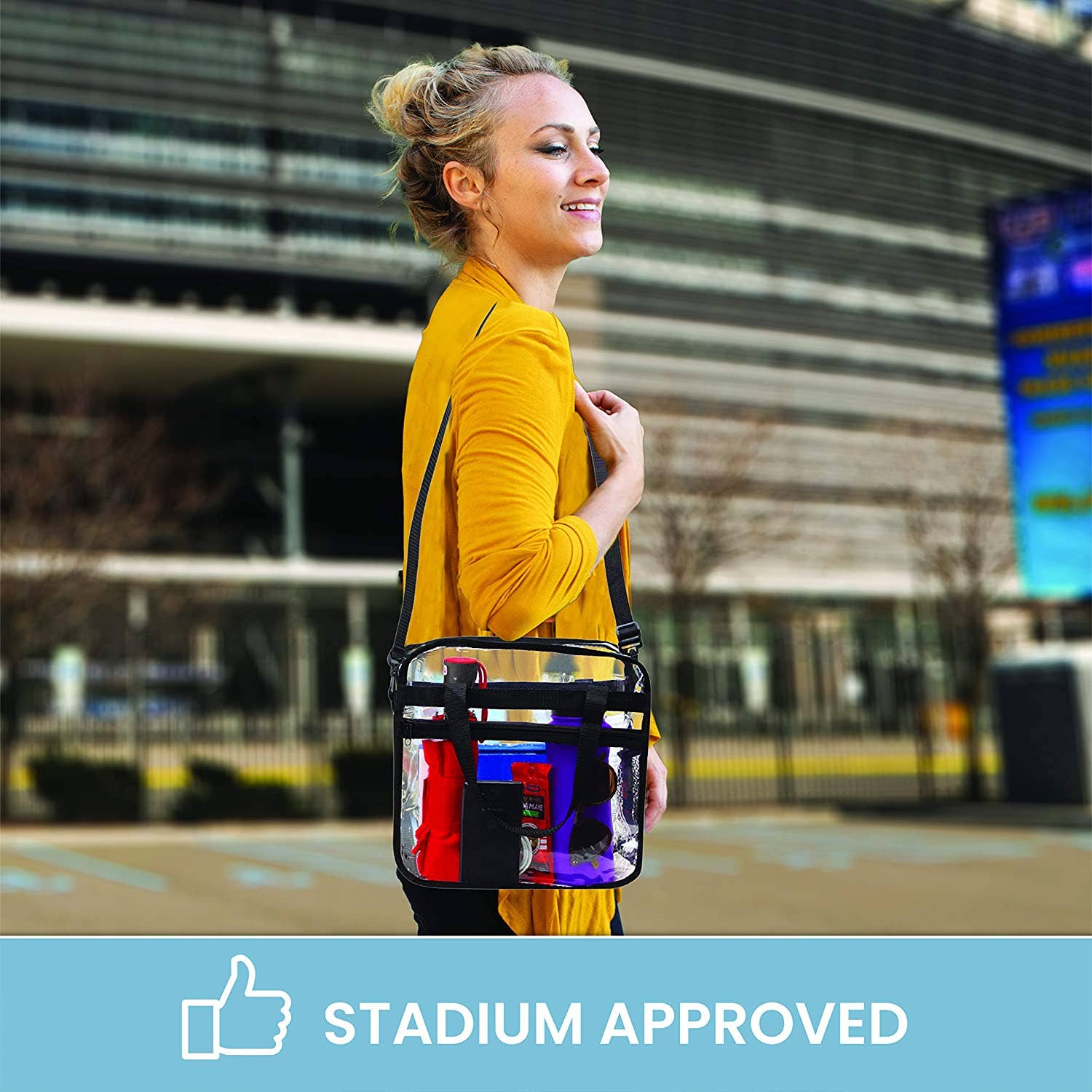Bagsko Clear Stadium Approved Bag With Zipper 
