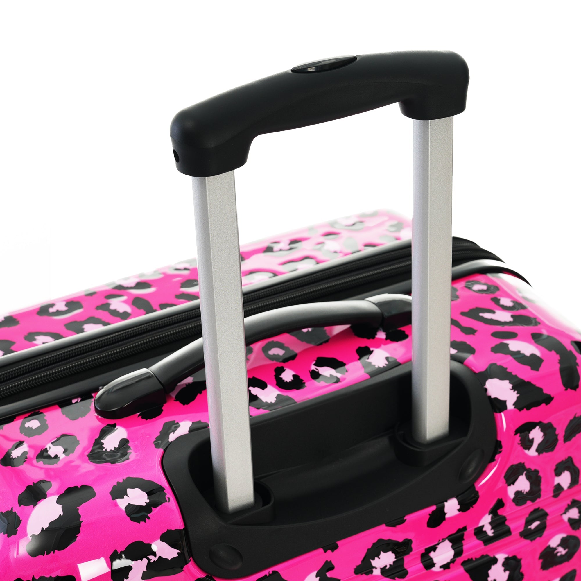 Hot Pink Three Piece Hardshell Luggage Set with TSA Lock 