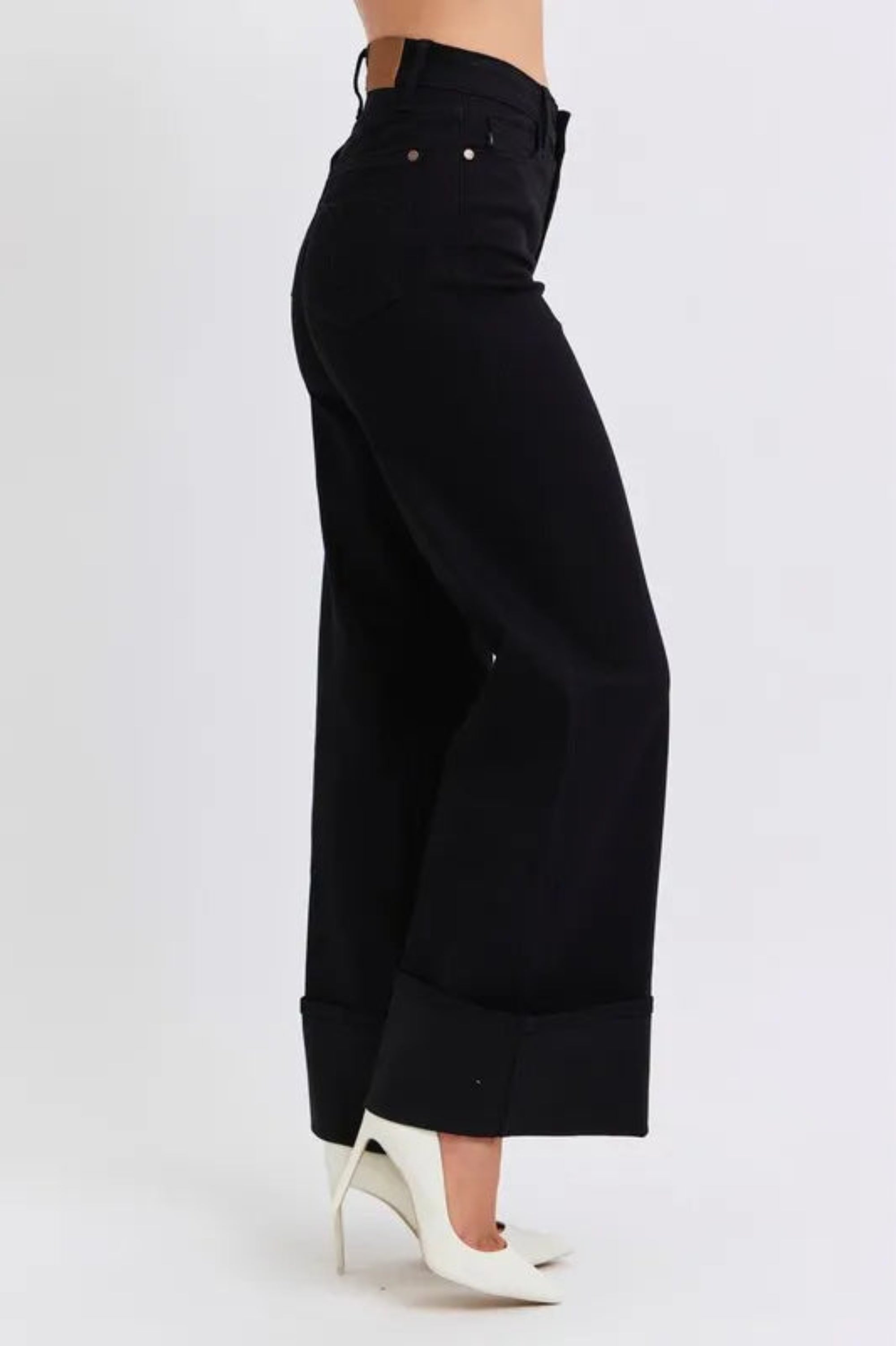 Judy Blue Full Size High Waist Reto Wide Leg Pants