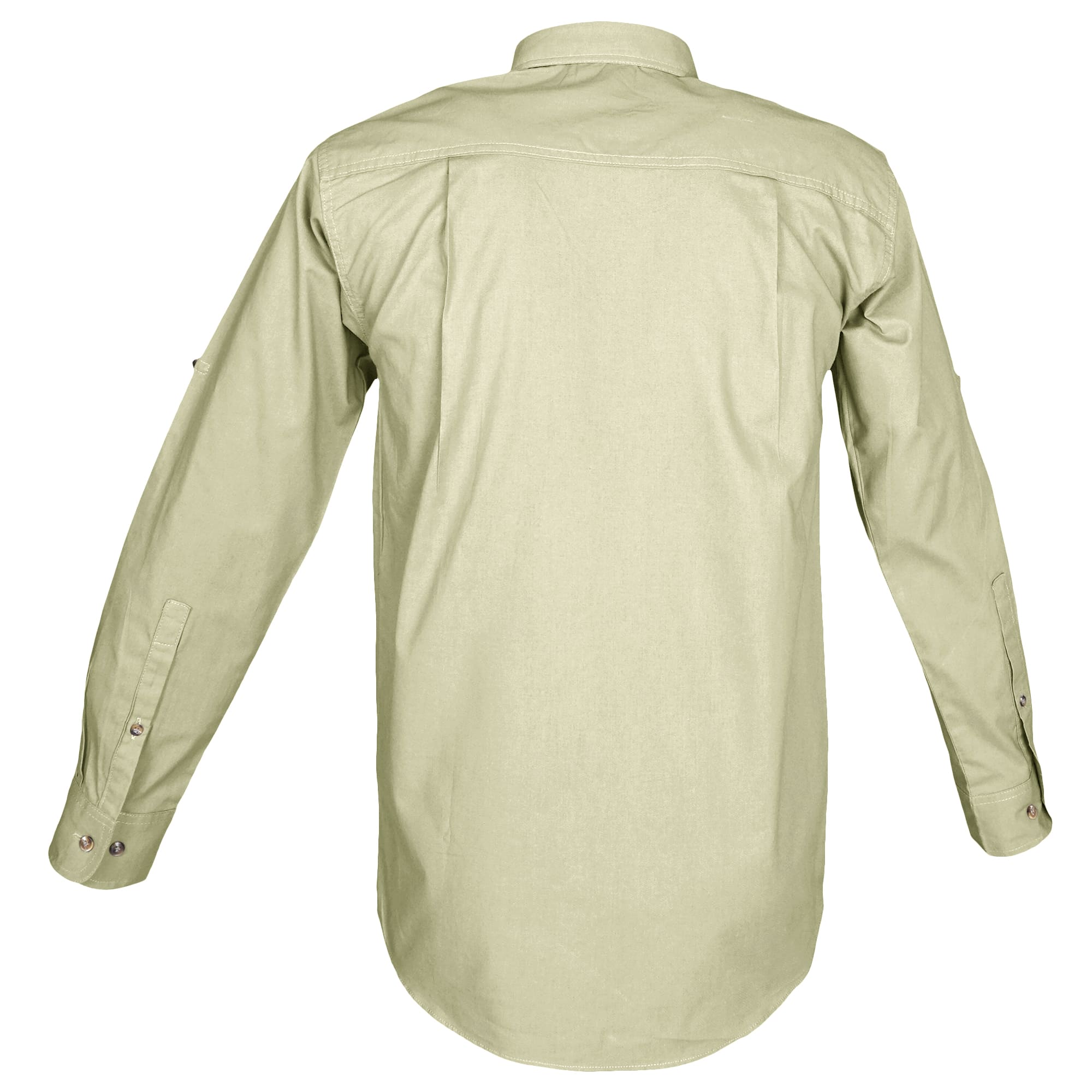 Beige long-sleeve shirt on a white background