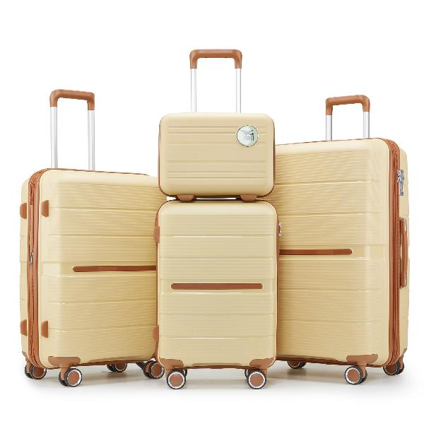 Luggage Sets 4 Piece(14/20/24/28) PP Lightweight & Durable Expandable