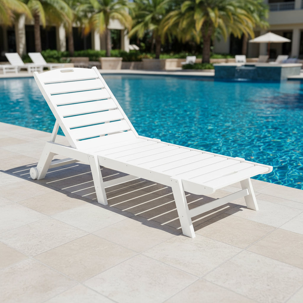 White lounge chair on a white background