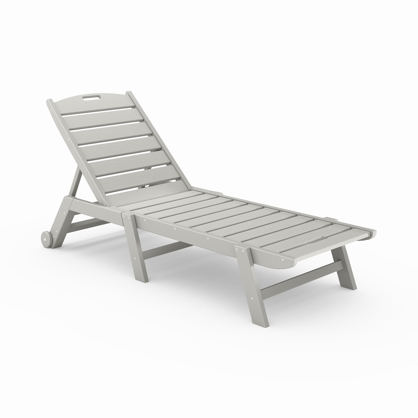 Gray lounge chair on a white background