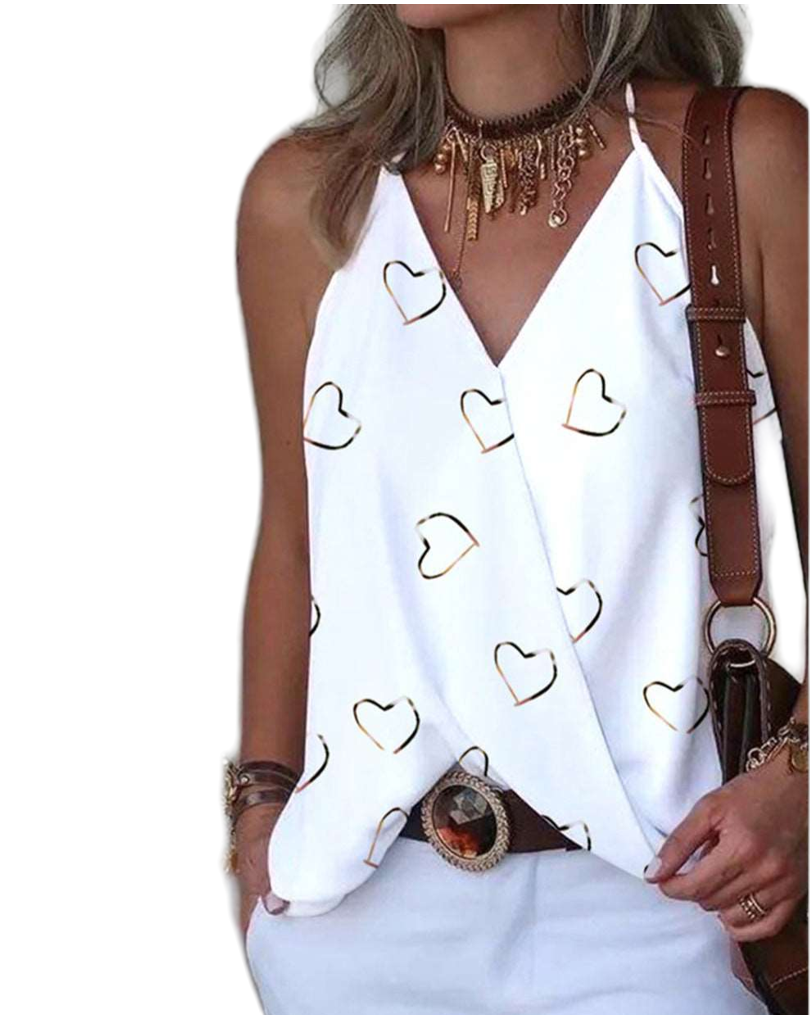 Loose Casual V Neck Tank Top