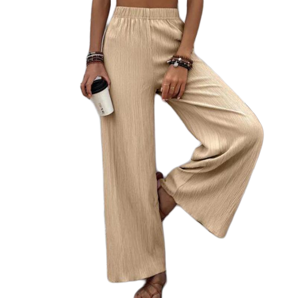 Solid Color Straight Trousers