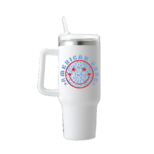 American Babe Smiley Face 40oz Travel Mug