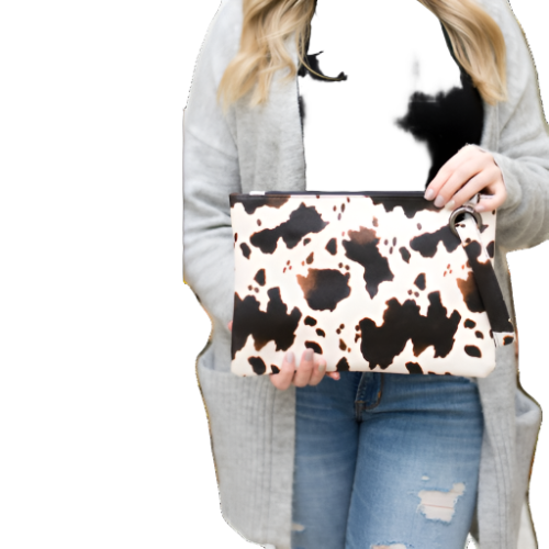 Cow Print Oversized Everyday Clutch