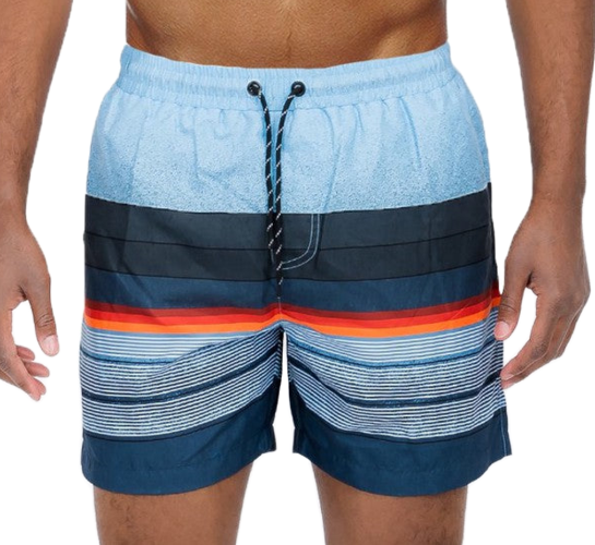 Blue Stripes Swim Shorts