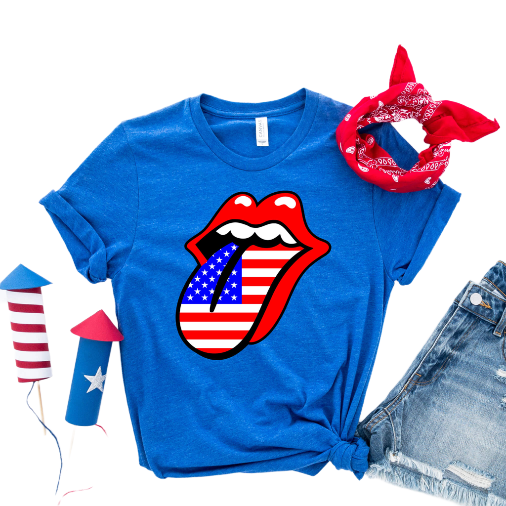 USA Lips Fourth of July T-Shirt