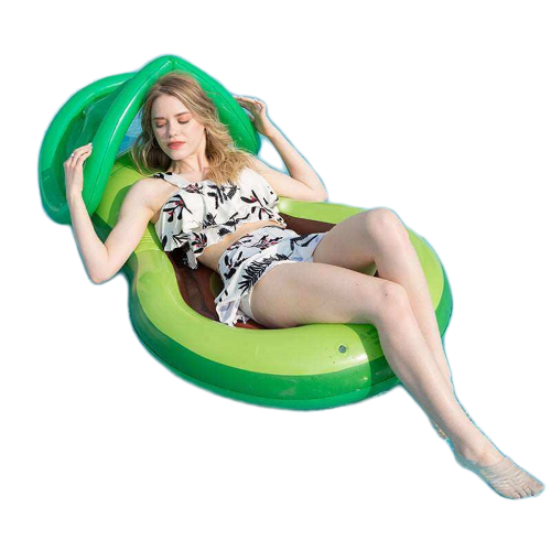Inflatable Avocado Float with Removable Sunshade