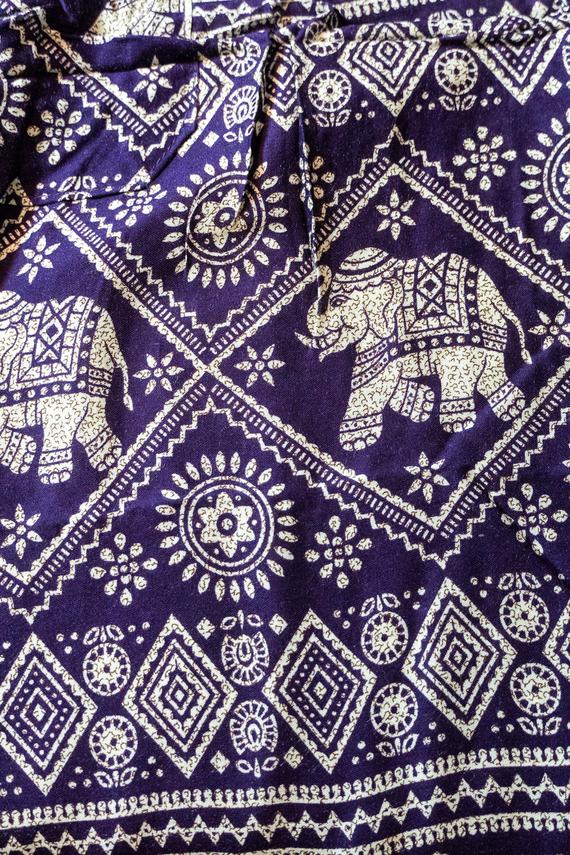 Purple Elephant Harem Pants