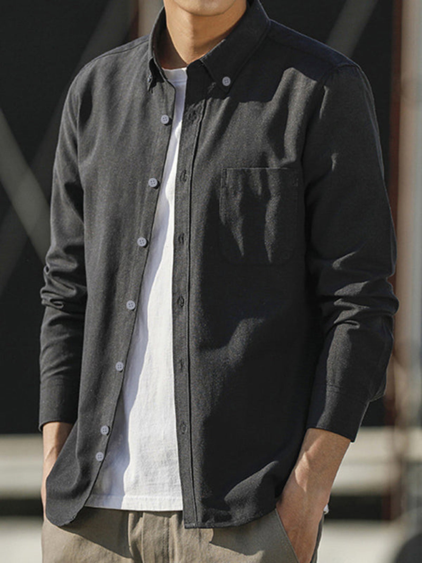 black long sleeve shirt