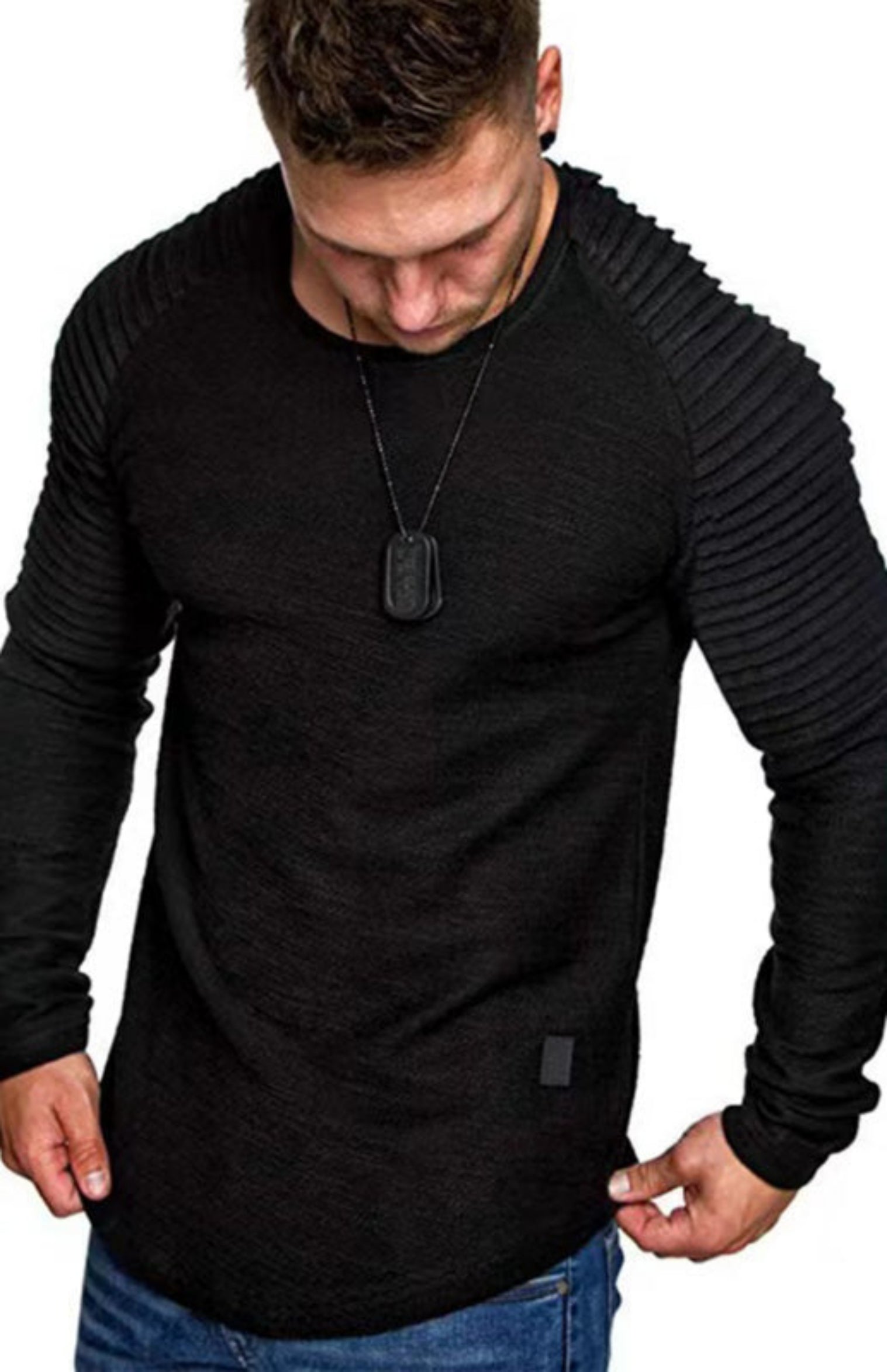 black long sleeve shirt