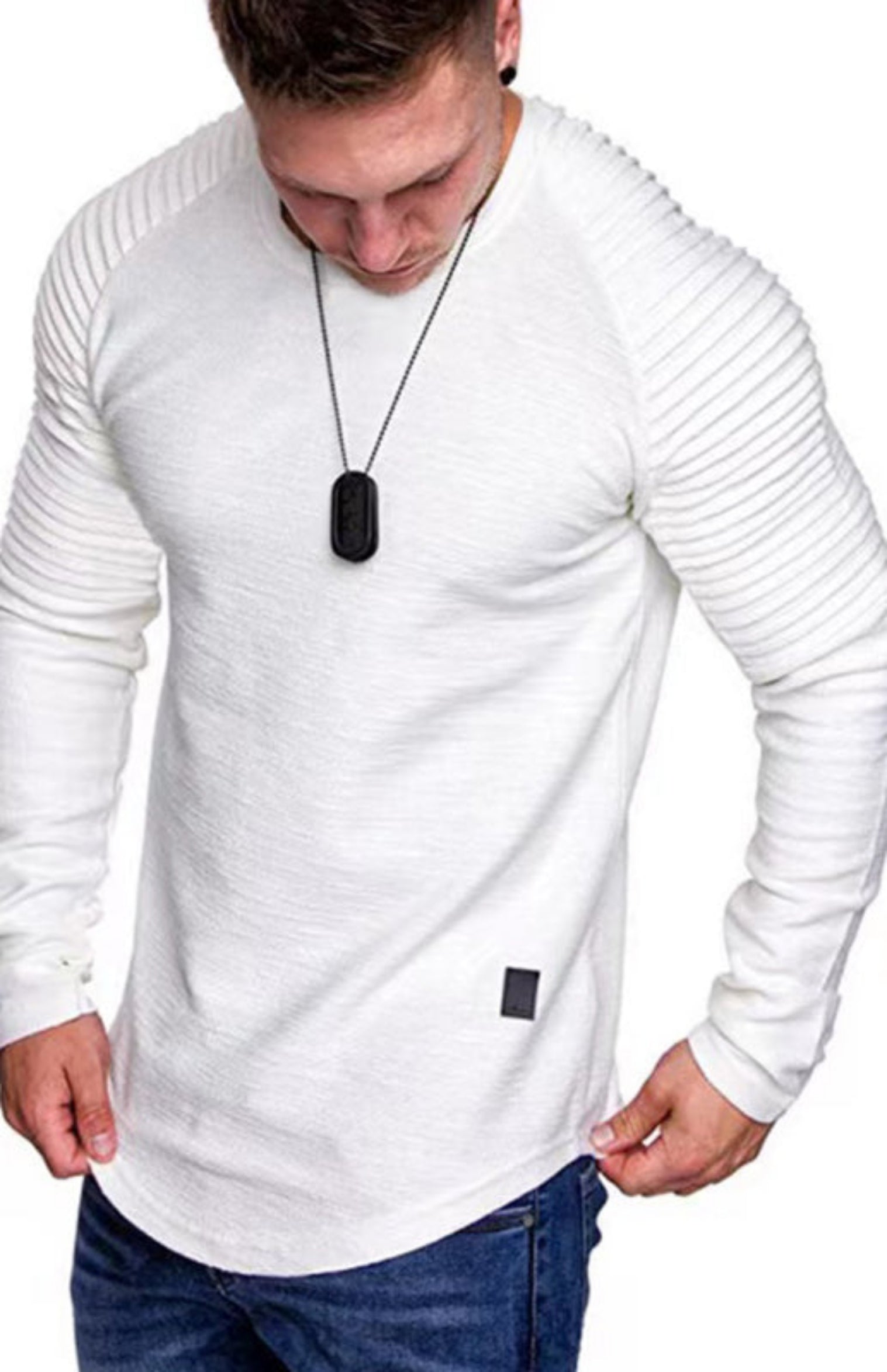 white long sleeve shirt