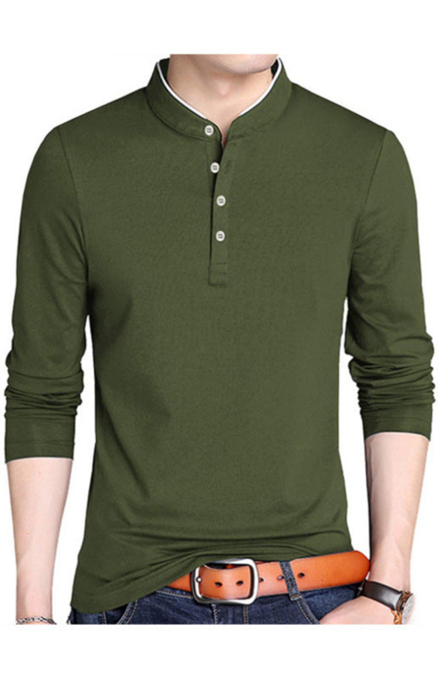 long sleeve green shirt