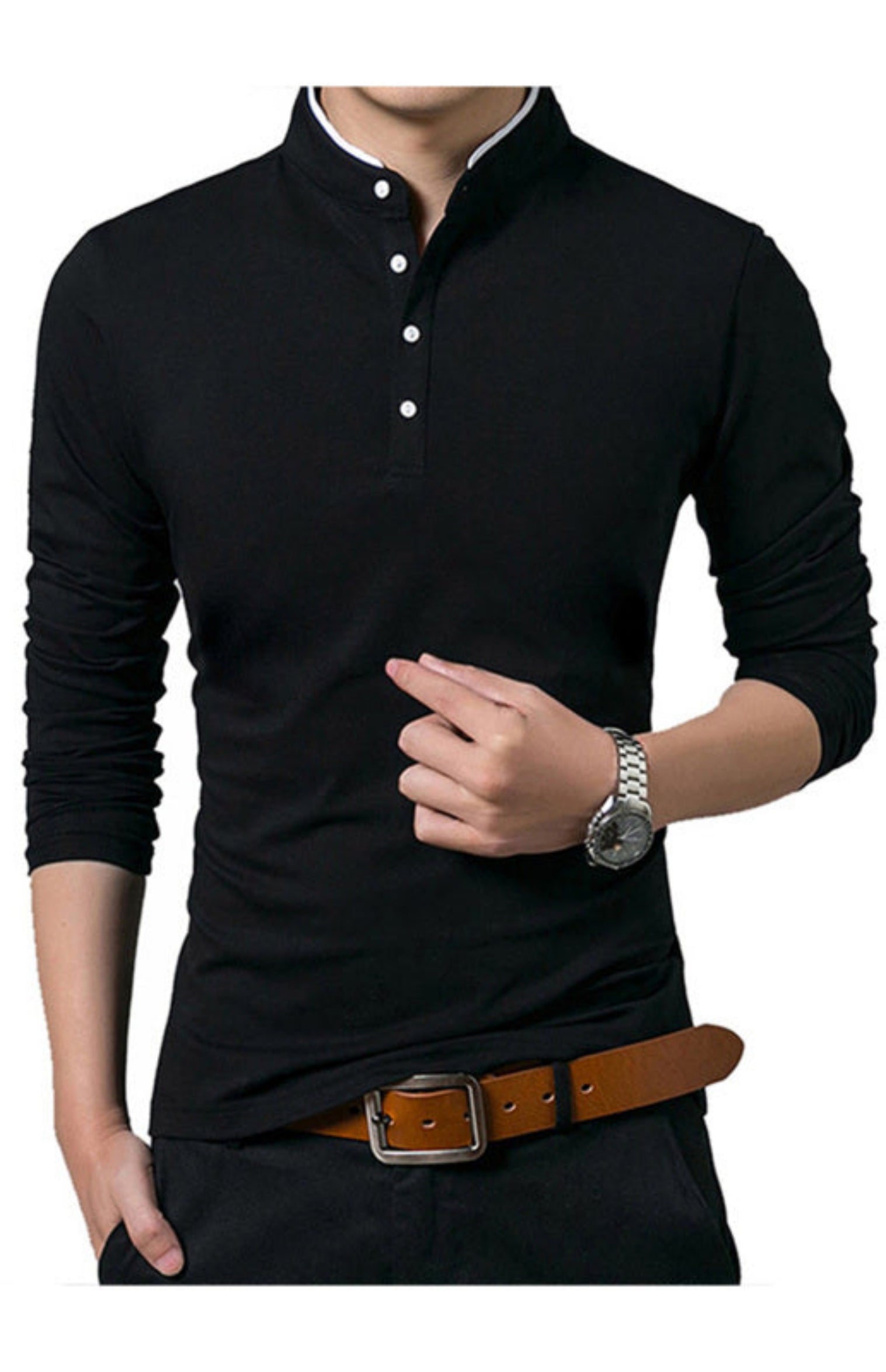 black long sleeve shirt