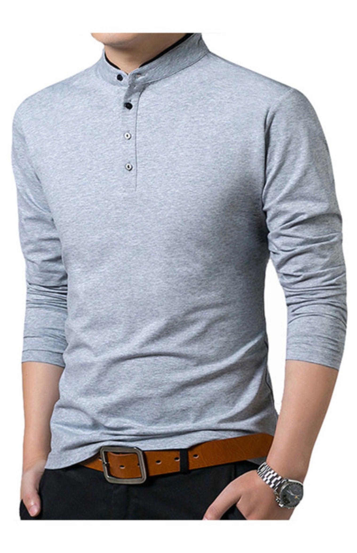 gray shirt