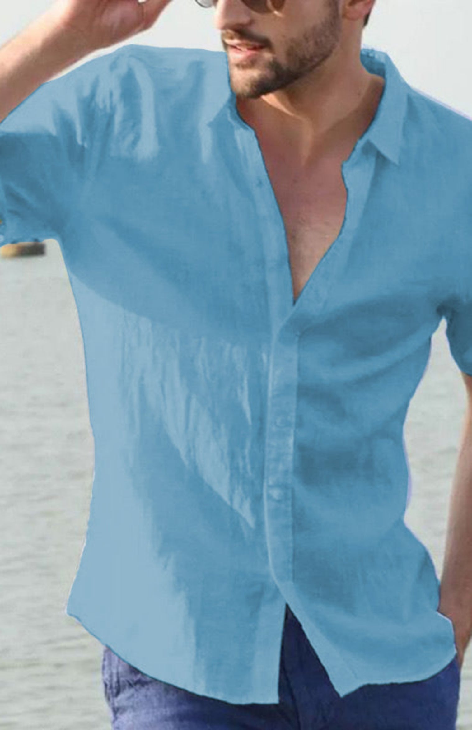 blue shirt