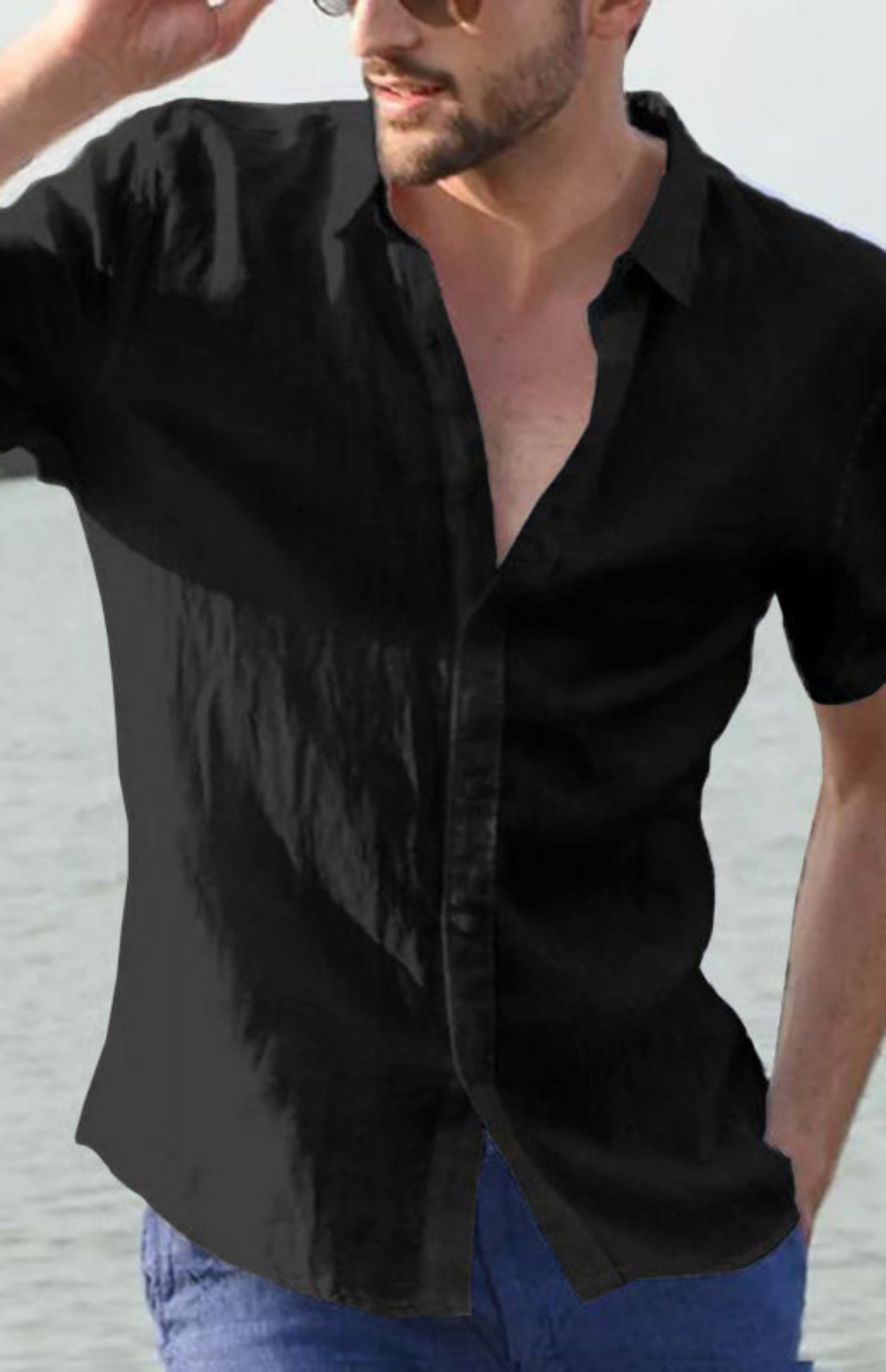 black shirt