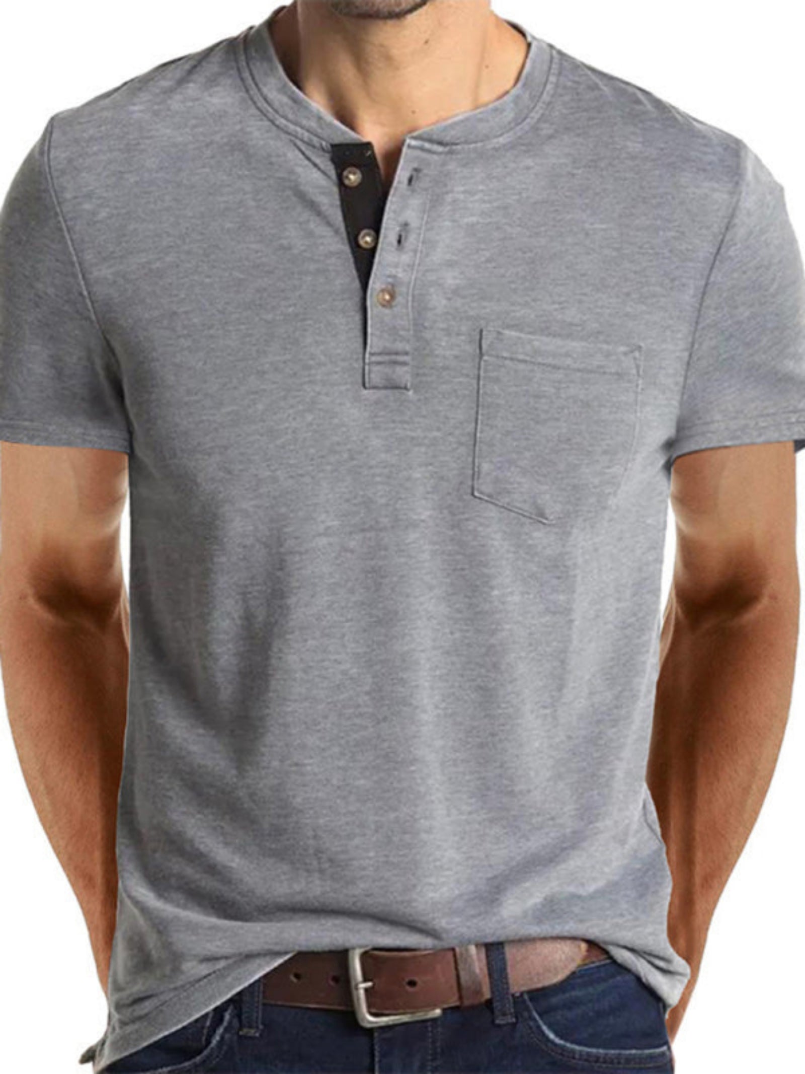 gray shirt