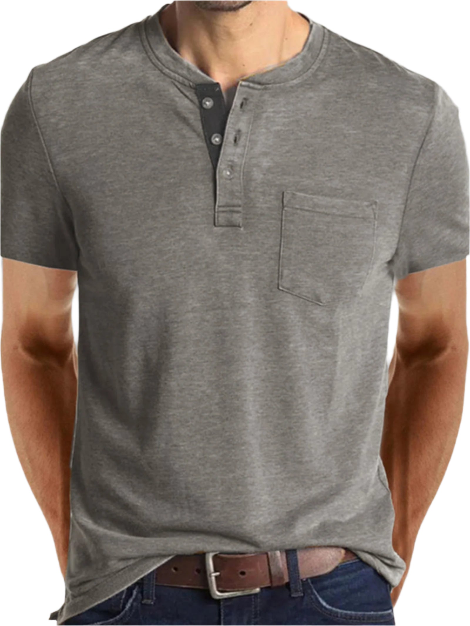 gray shirt