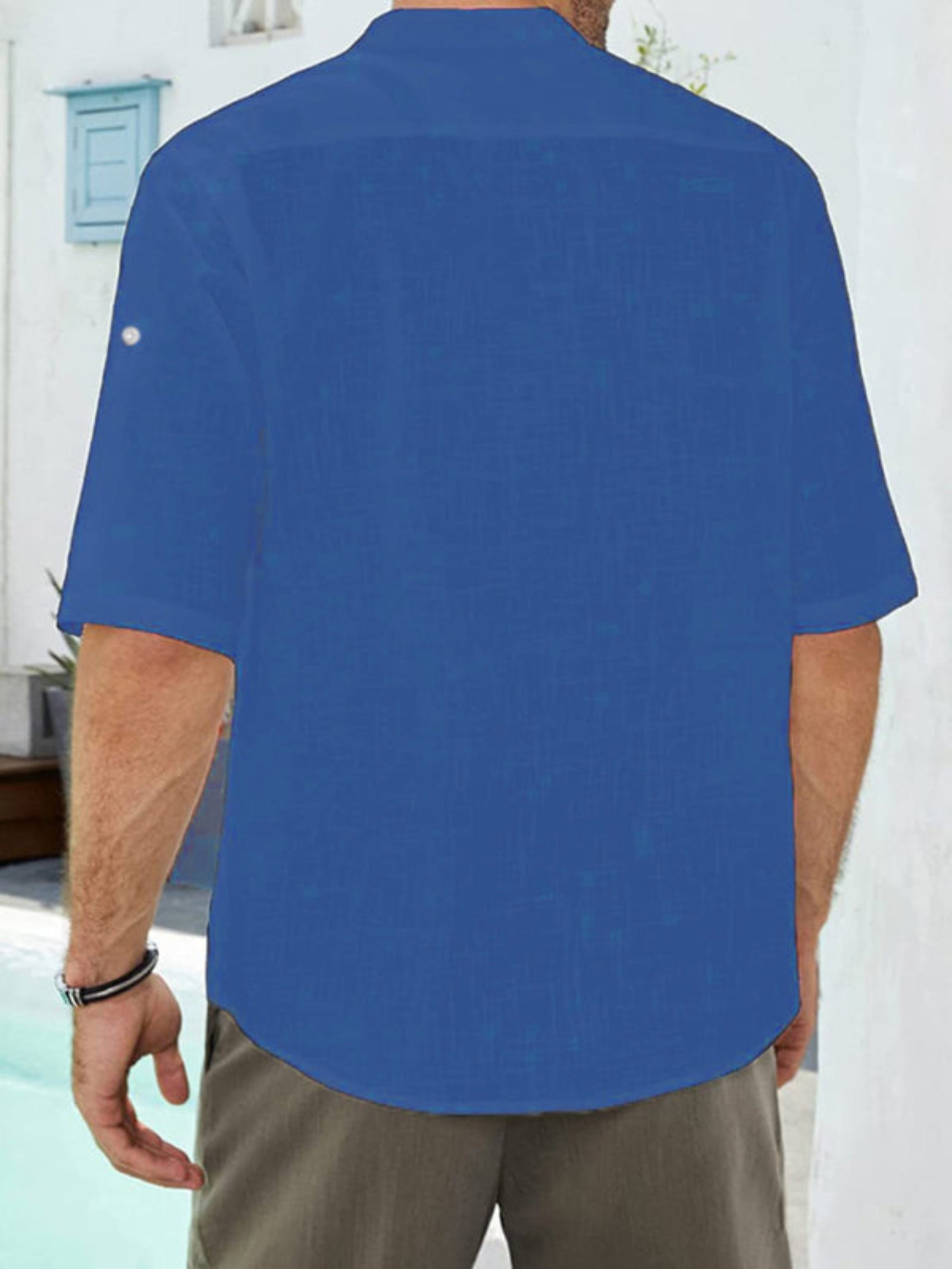blue shirt