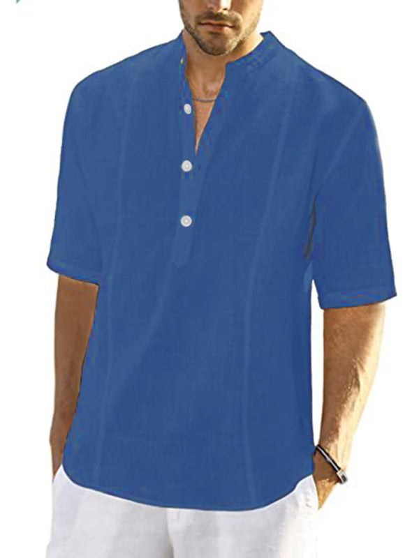 Casual Linen Shirt With Long Sleeves