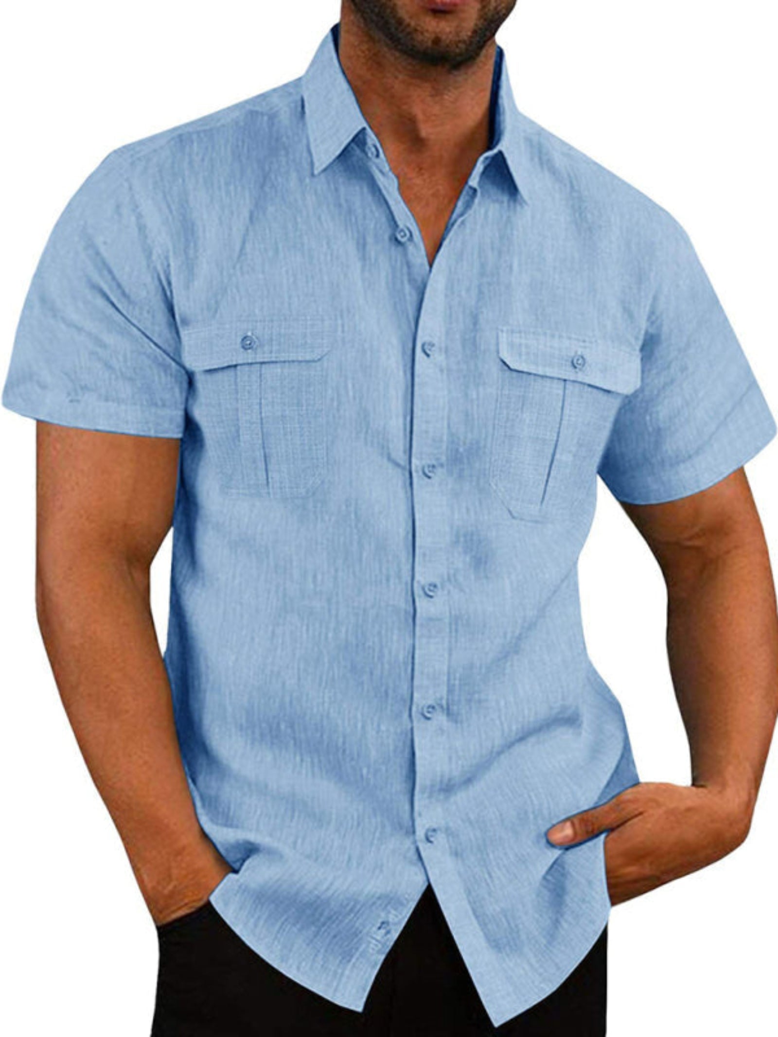 blue shirt