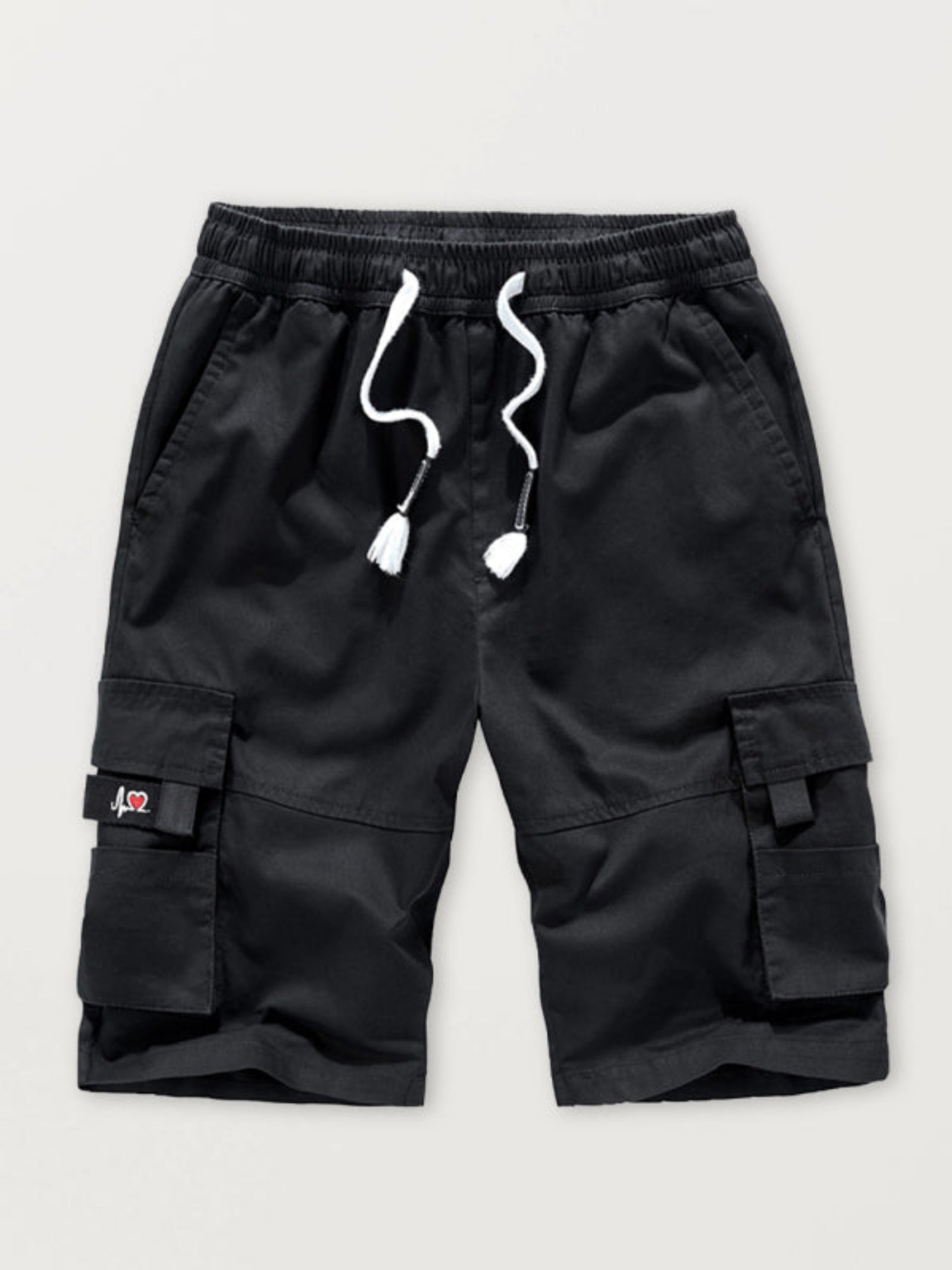 black shorts