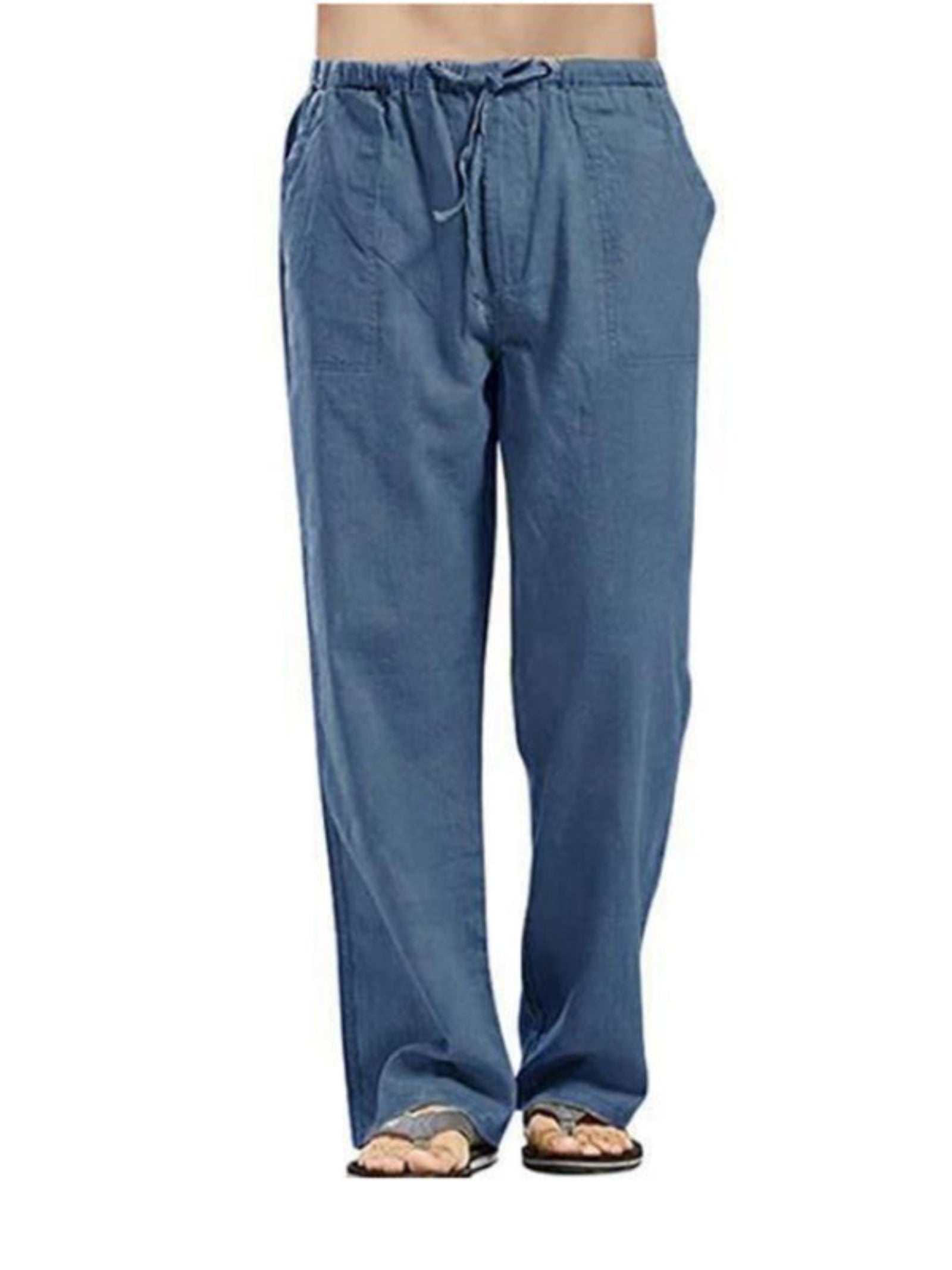 Woven Linen Casual Trousers