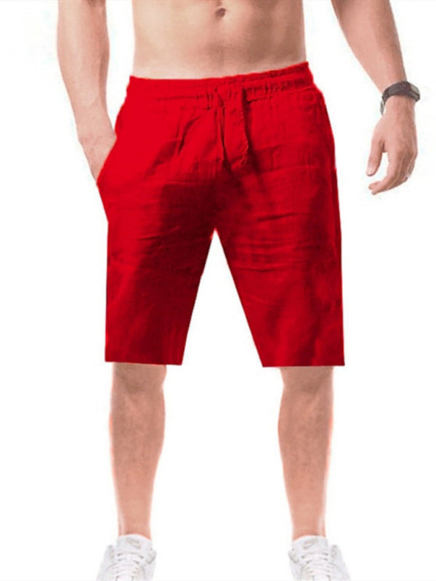 red shorts