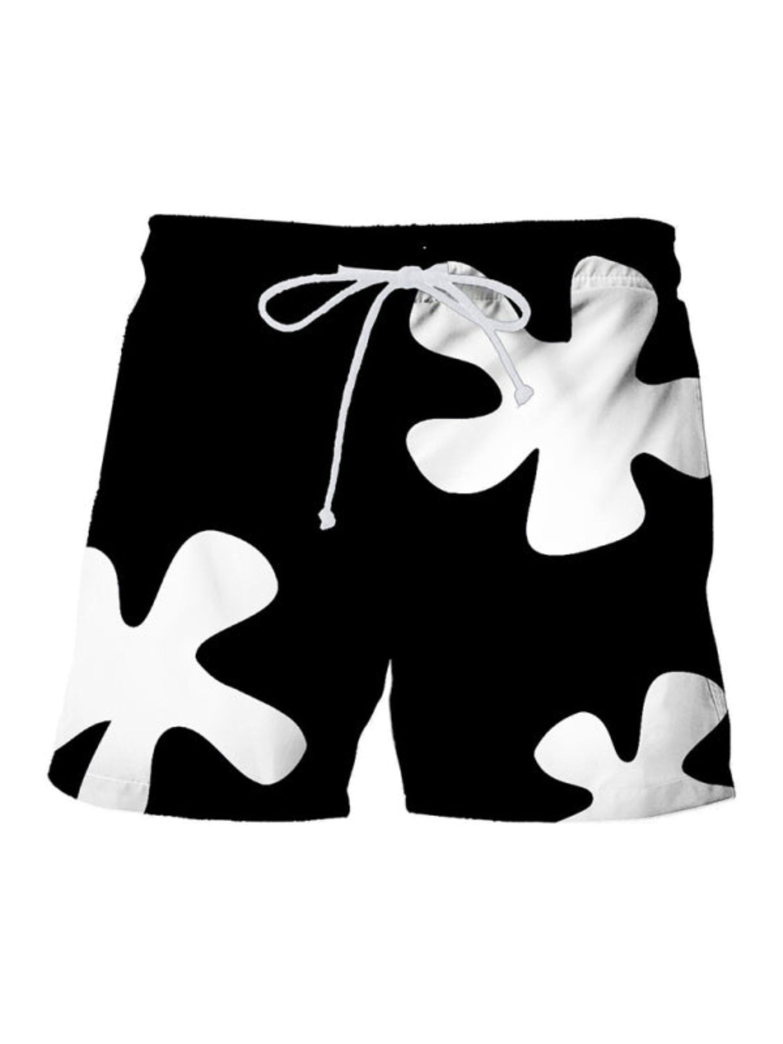 black flower swimwear