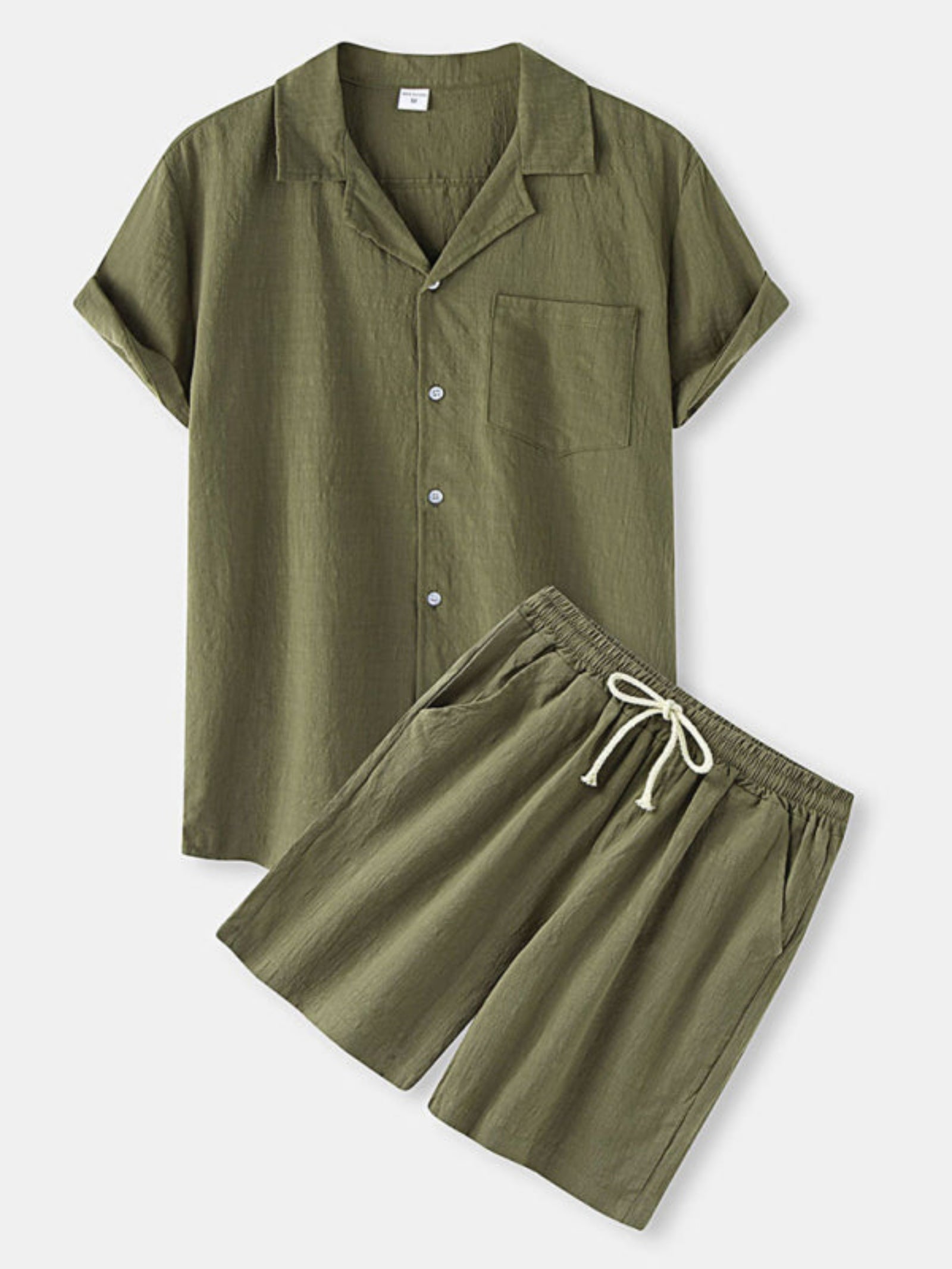 T-Shirt and Shorts Cotton Linen Casual Set