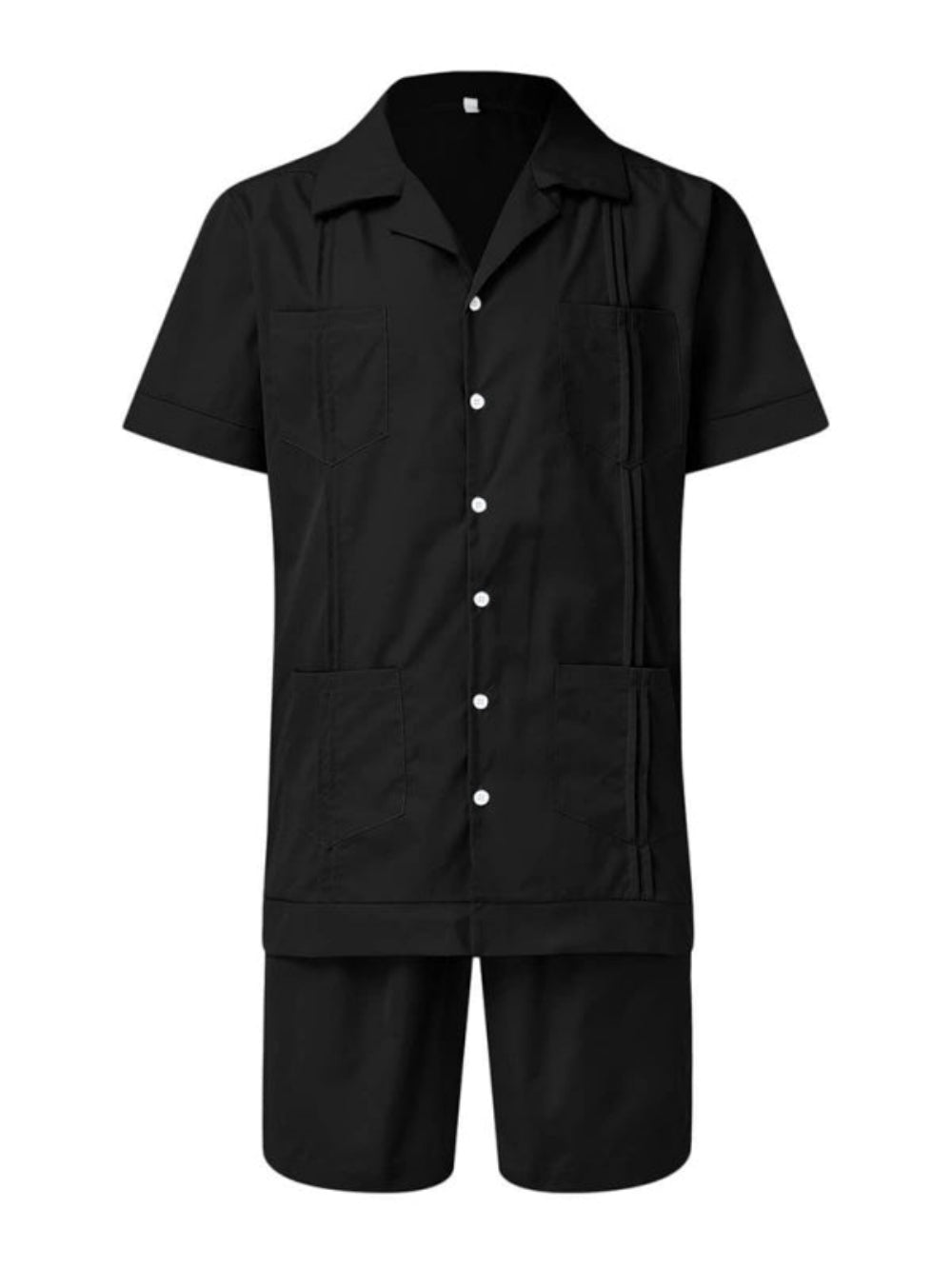 black linen shorts set