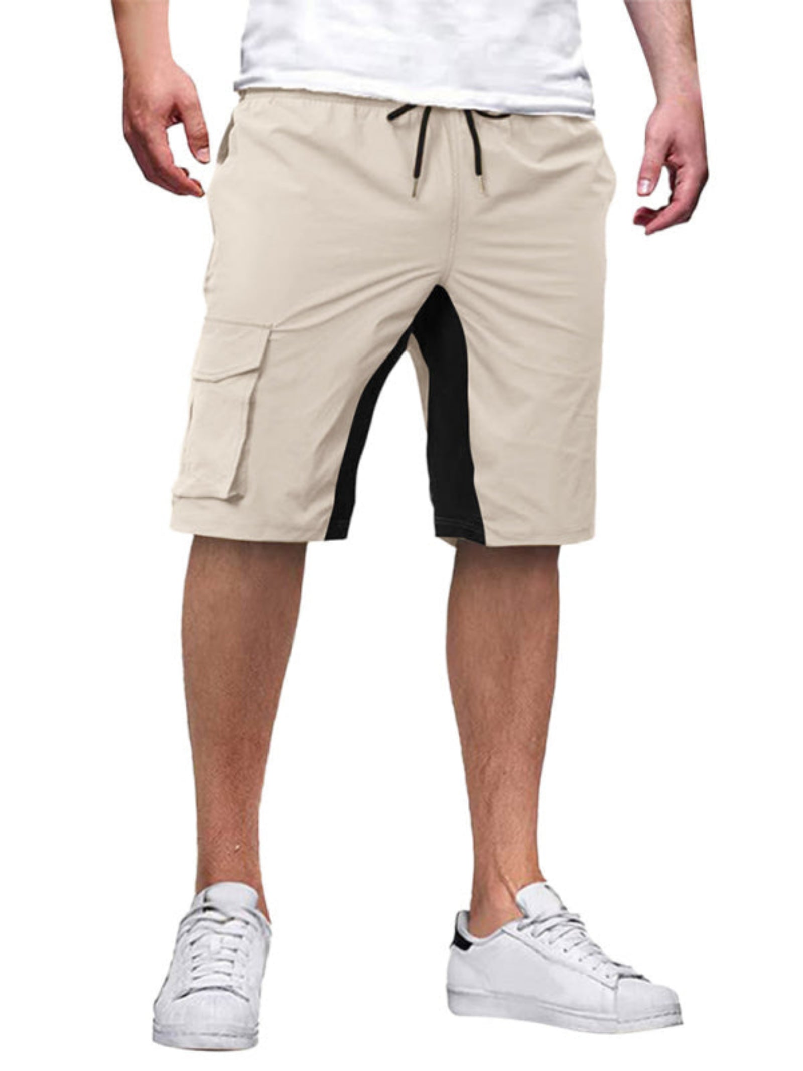 beige shorts