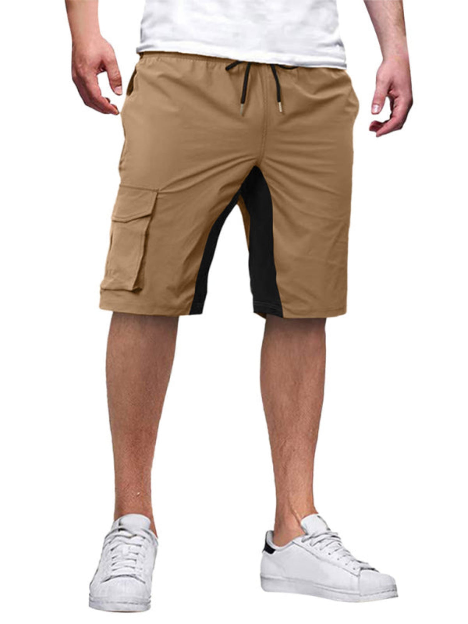 beige shorts