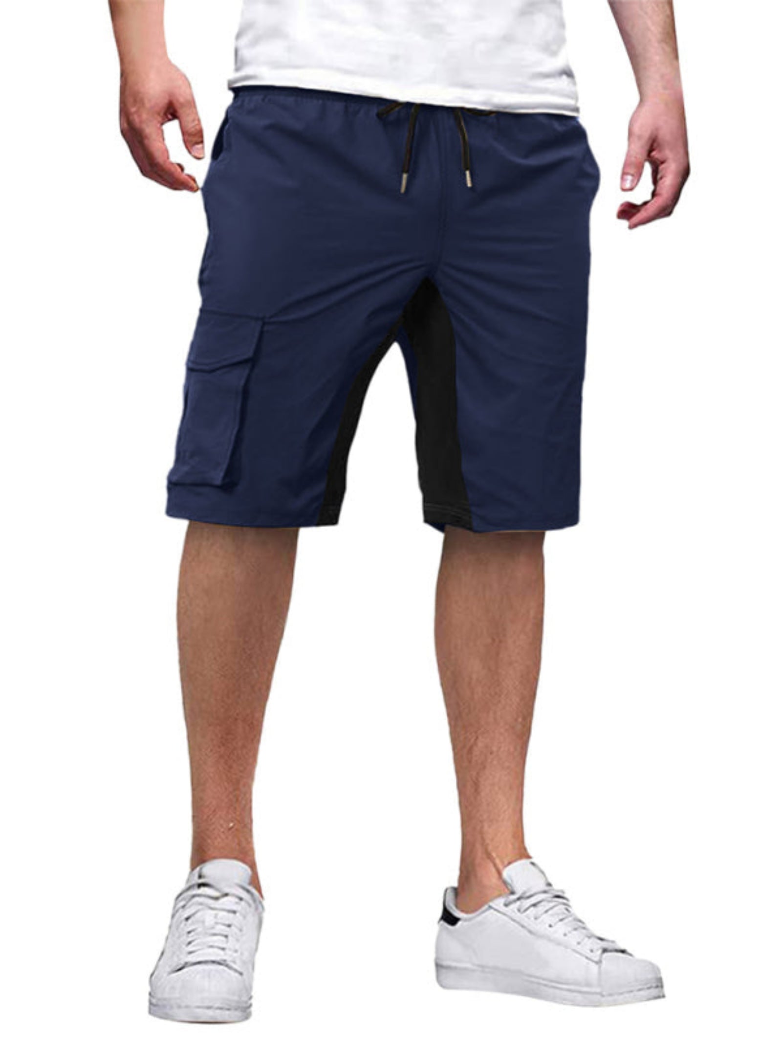 blue shorts