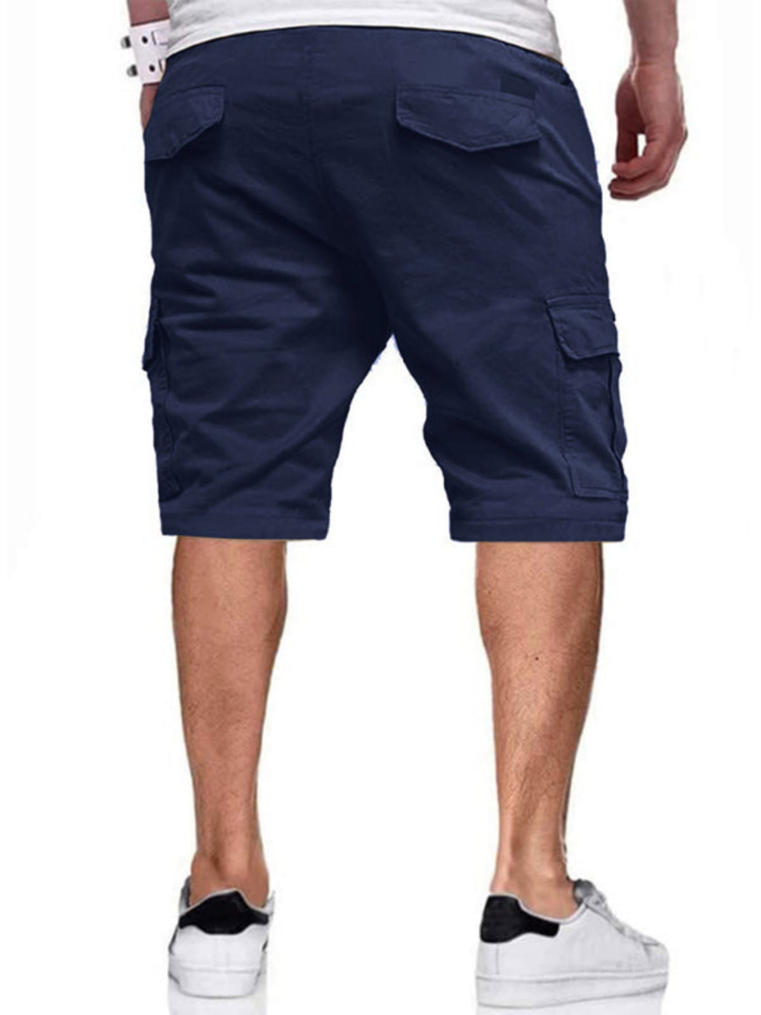 blue shorts