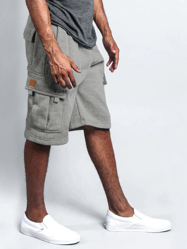 Five-Point Multi-Pocket Loose Straight-Leg Cargo Shorts